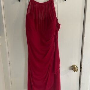 Elegant Red Cocktail or Special Occasion Dress from David’s Bridal Size 12
